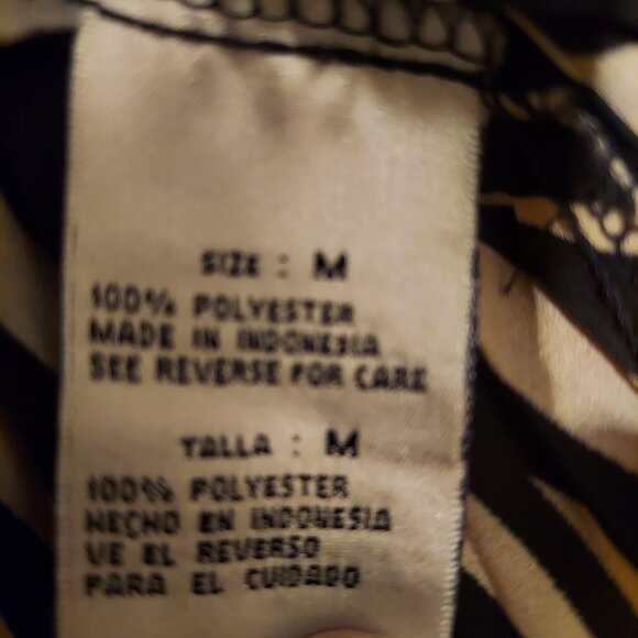 DRESS-U By Sharon Y2K Lace Up Crinkle Blouse Size M Med 90s - Picture 2 of 4